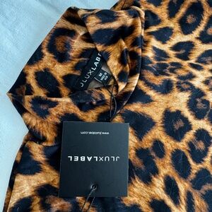 NEW JLUX LABEL Leopard Print Mini Dress in size M